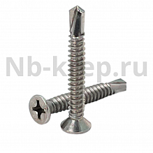 DIN 7504 A4 O 2,9X13 TX8 Винт самонарезающий сверлоконечный с потайной головой форма "O" и звездообразным шлицем TX (Torx) нержавеющий