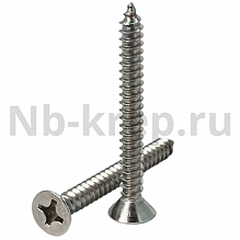 DIN 7982 A4 C 2,2X25 Z Винт самонарезающий с потайной головкой с острым концом форма С и крестообразный шлицем PZ (Pozidrive) нержавеющий